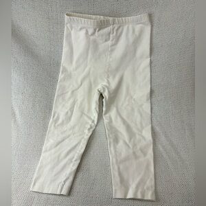 All Mine Collection Cropped Legging, White Cotton Spandex Capris